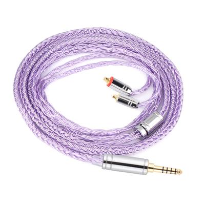 Tripowin Zonie 16 Core Silver Plated Cable SPCHIFI Earphone Upgrade Cable & (4.4mm-MMCX, Lavender)