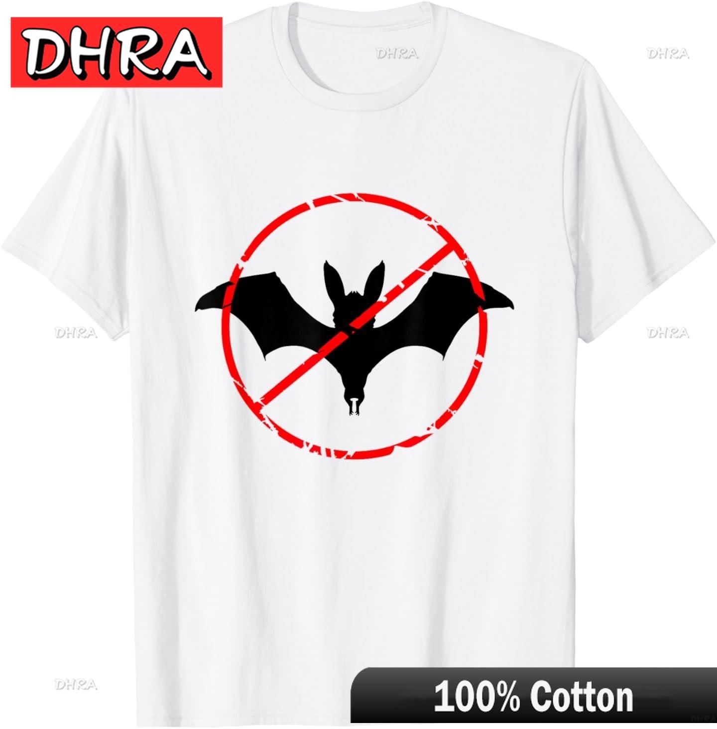 

No Bats Allowed Sign Halloween Prohibition Forbidden Against TShirt Funny Classic Cool Tshirts Shirts for Gym Shirts Camisa 4XL
