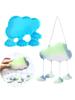 Cloud Combination Pendants Silicone Mold Door Hanging Plate Wall Decoration Crystal Epoxy Resin Mold for  Crafts