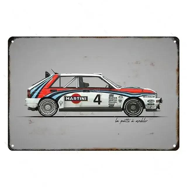 F1 Racing Posters Vintage Metal Tin Signs Decor World Famous Cars Retro Decorative Tin Sign Auto Club Pub Bar Room Wall Art