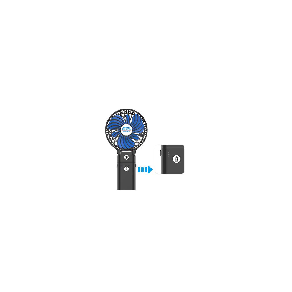 Multipurpose Design Portable Handheld Fan, Travel Outdoor Rechargeable Battery Operated, Long Cooling Time, Folding Desk Fan, USB Charging Capability