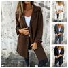 Vintage New Autumn Winter Women's Clothes Trench Casual Solid Long Sleeve Outerwears Vintage Lapel Mid Length Coats Suit Jackets