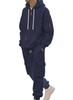 Men's 2025 Autumn/Winter Casual Multi-Pocket Half-Zip Hoodie and Sweatpants Set