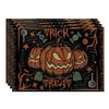 4/6/8ks Vzory duchů, dýní, lebek Podložky pod talíře Halloweenský festival Hrůzostrašná dekorace kuchyňského stolu Lněné podložky na jídelní stůl Šálky na kávu