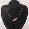 European and American Cross 8-character Sweater Chain Jewelry Girls Popular Necklace Popular Short Neck Chain Jewelry