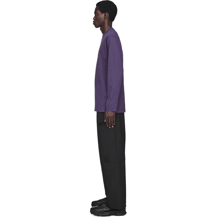 Y-3 Minimalist Fashion Urban Long Sleeve T-Shirt Men Tops Crystal-Purple KA9778