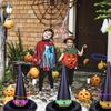 Halloween Witch Hat Funny Durable Lightweight Inflatable Witch Hat with 5pcs Plastic Rings for