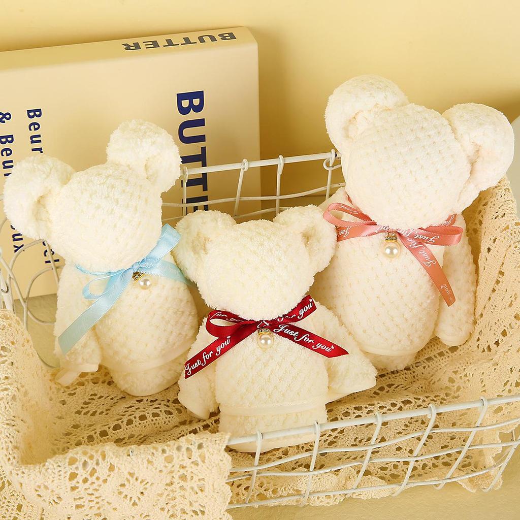 Little Bear Coral Fleece Towel Wedding & First Birthday Gift Box