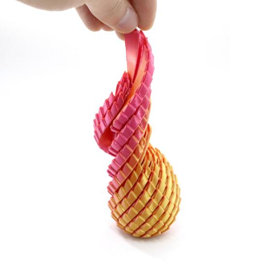 Twist Fidget Egg 3D Printed Spiral Fidget Dragon Egg Smooth Rotating Stress Relief Desk Toy Unique Easter Basket Stuffers for Adults Relaxation