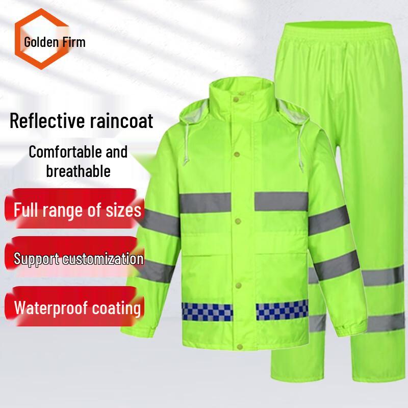 Jingulao KCAA-109 Two-Piece Reflective Rain Suit 3XL (185cm)