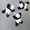 Plüschpanda Magnet Weicher Kühlschrankaufkleber Baumwoll-Accessoire Niedlich Für Kühlschrank Dekoration Kinderzimmer Dekoration Panda-Liebhaber'
