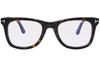 Tom Ford 50mm Sunglasses with Blue Light Filtering Lenses for Men and Made in Italy Dark TF5970-B Clip-on Women, (052 Havana)