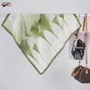 Pastoral Green Crescent Satin Silk Scarf - Ladies' Versatile Spring/Summer Sun Protection and Neck Accessory.