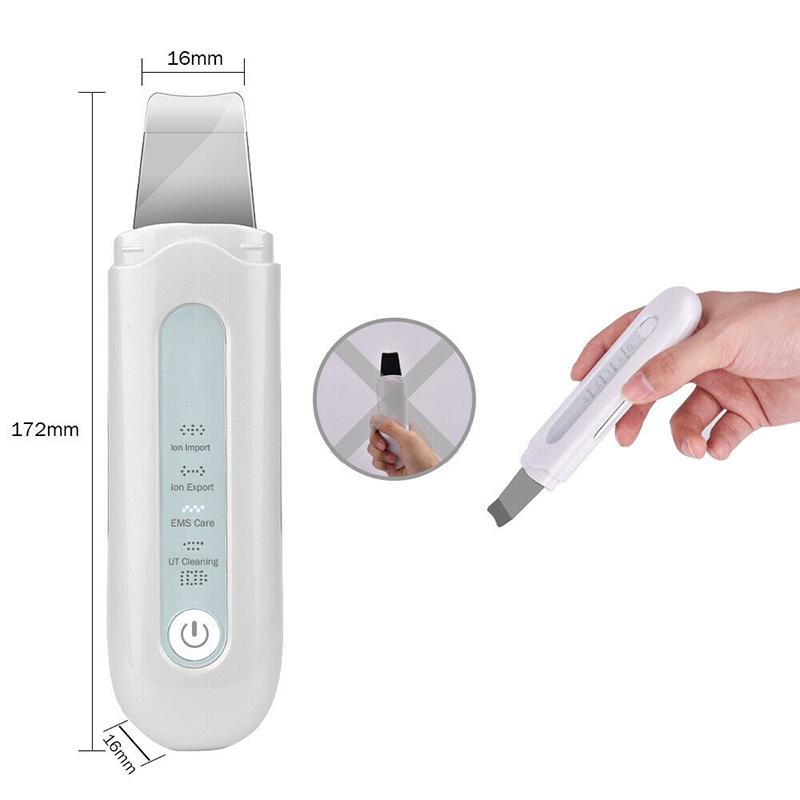 Buy PDTO Facial Ultrasonic Skin Scrubber Spatula Face Extractor Peeling