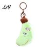 Vivid Expression Banana Clip Cute Plush Keychain Soft Stuffed Fruit Pendant Simulated Key Holder with Embroidered Face Cartoon Bag Charm for
