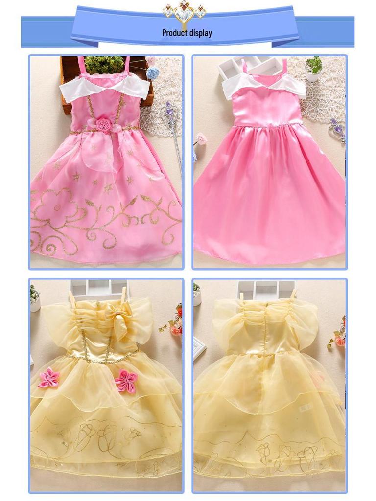 Europäisches und Amerikanisches Prinzessinnen-Abendkleid für Mädchen - Frozen & Cinderella Thema