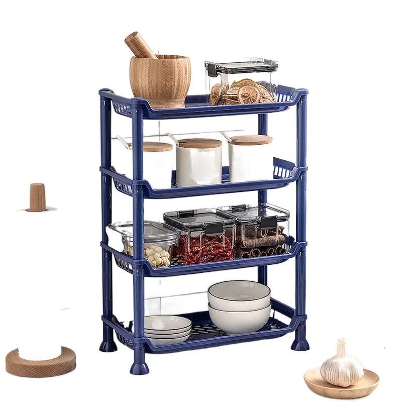 Multi-Purpose Floor-Standing Storage Rack for Kitchen, Bathroom, and Dorms