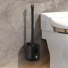 Wall-Mounted Long-Handle Toilet Brush for Corner Bathroom Cleaning