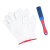 Stainless Steel Brush Comfortable Silicone Handle Portable Wire Brush Set with Gloves for Wheels