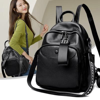 Women's Genuine Leather Backpack  Soft Backpack  High Quality  Ladies  Casual Diary  Travel  Leather Bag