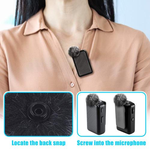 Dunzy Microphone Windscreens/Wind Muffs (4 Pieces) for DJI Mics, Furry Microphone Covers for Wind and Ambient Noise Reduction, Wireless Lavalier Micro
