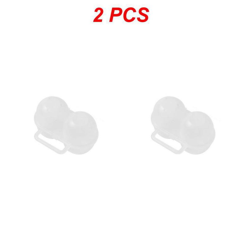 1-5pcs 2-cell Outdoor Portable Egg Box, Eggs Carrier with Handle Shockproof Anti-drop, Egg Storage Container, Plastic Egg Tray