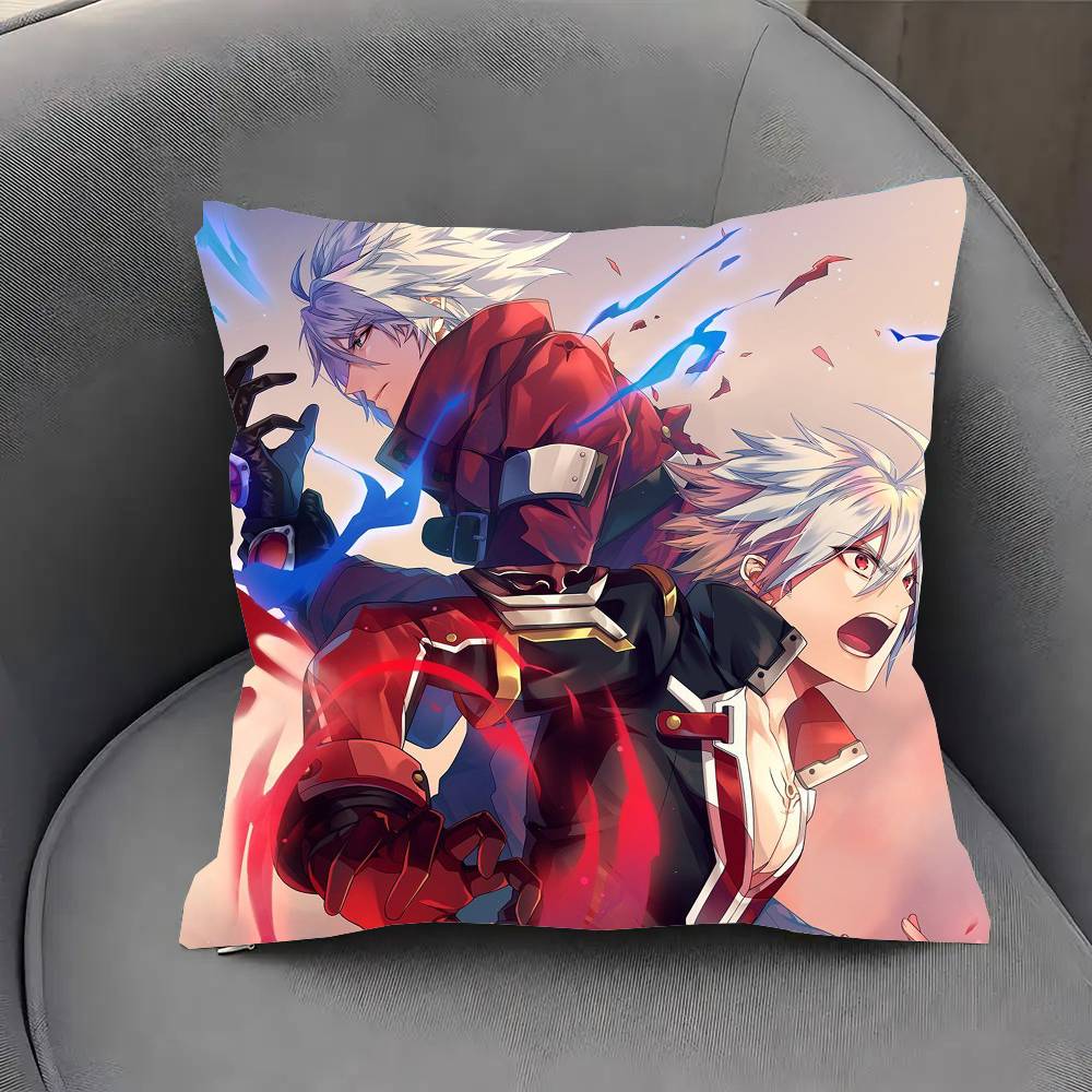 Anime Game B-BLAZBLUE Pillow Case Fashion Square Pillowcase Bedroom Sofa Room Ins Decoration Leisure