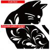 Elegant Metal Cat Decor Black Silhouette Stakes Outdoor Wall Art Modern Garden Sculpture Home Exterior