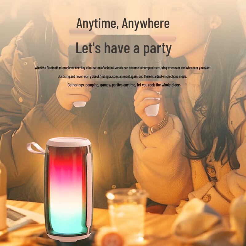 Newmine M18 Wireless Bluetooth Smart KTV Speaker with Dual Microphones CN plug (adapter included)