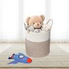 Rope Woven Cotton Storage Basket With Handles For Dirty Clothes Storage Home Use