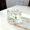 Ice Cube Sensory Toys Christmas Squeeze Toy, Confetti Filled Stress Relief Clear Toy Slow Rebound for Anxiety Reduction Transparent