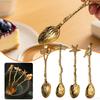 Retro Metal Coffee Spoon Dragonfly Branches Leaves Shape Cake Dessert Milk Mixing Spoons Table Decor Kitchen Gadgets Tableware4