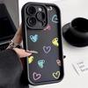 Cute Heart Pattern Phone Case For iPhone 17 Air 16 e 15 14 13 12 11 Pro Max Plus Mini SE 2020 2022 Soft Back Cover
