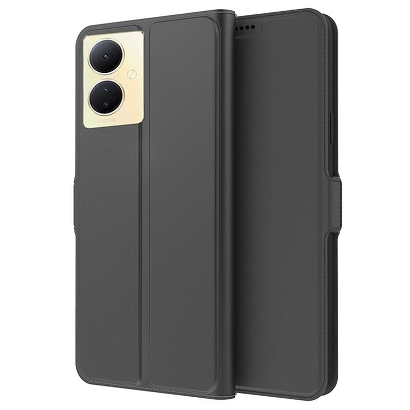

For vivo V29 Lite 5G Shockproof Phone Case Card Slot PU Leather Shell Stand Magnetic Absorption Flip Phone Cover Black