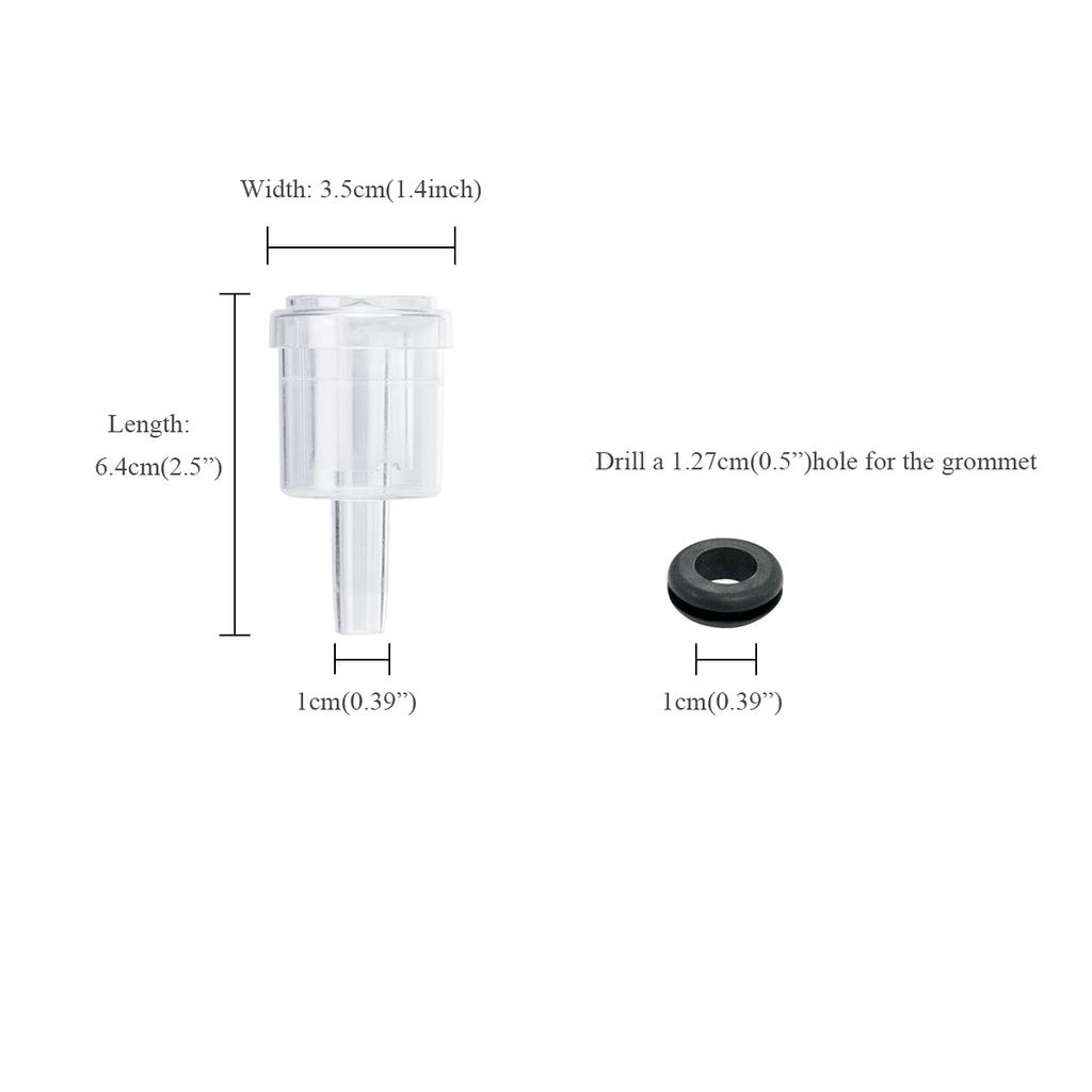 Compact Plastic Airlock Low-profile 2-piece Style Fermentation Simple Design Easy Cleaning For Wine Beer Fermented Foods