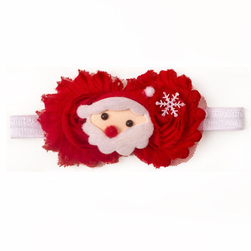 New Christmas Day, Baby Santa Flowers Headscarf Kids Dress Up Hair Accessories Baby Headband
