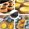12 stk Eggeterteform Mini Terteformer Cupcake Kake Muffins Kakeform Fôret Form Blikk Bakekopper 3x0,9 tommer
