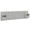 Headboard with Nightstands Concrete Grey Particleboard