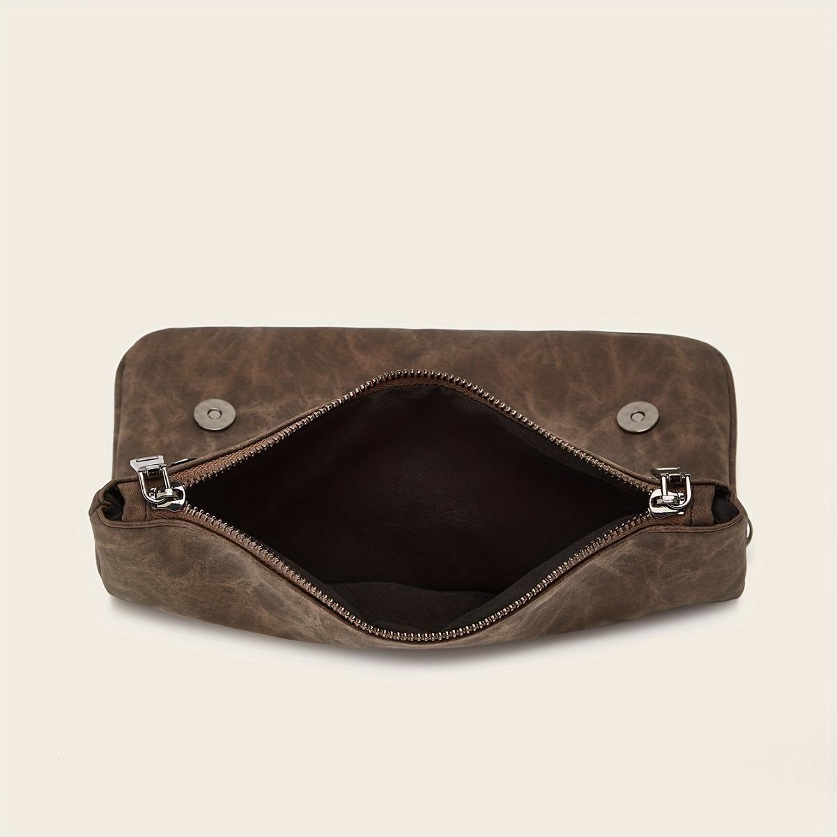 Женская сумка через плечо в стиле ретро с цепочкой и съемным плечевым ремнем — фото 7