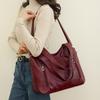 Große Kapazität Einkaufstasche Handtasche Damen Umhängetasche Weiches Leder Umhängetasche