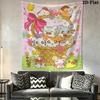 Hamtaro Wall Tapestry Aesthetic Wall Hanging Printed Fabric Blanket Decorative Tapestries for Bedroom Living Room Home Decor