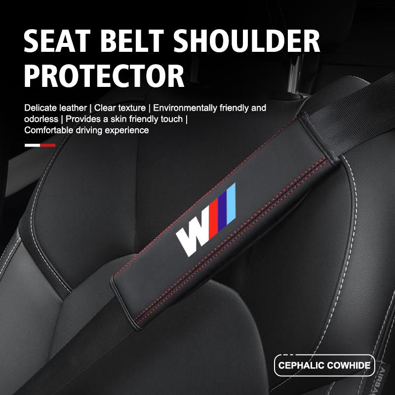 2025 Hot Leather Car Seat Safety Belt Shoulder Protection Padding For BMW E30 E34 E36 E39 E46 E52 E53 E60 E61 E62 E70 E71 E83