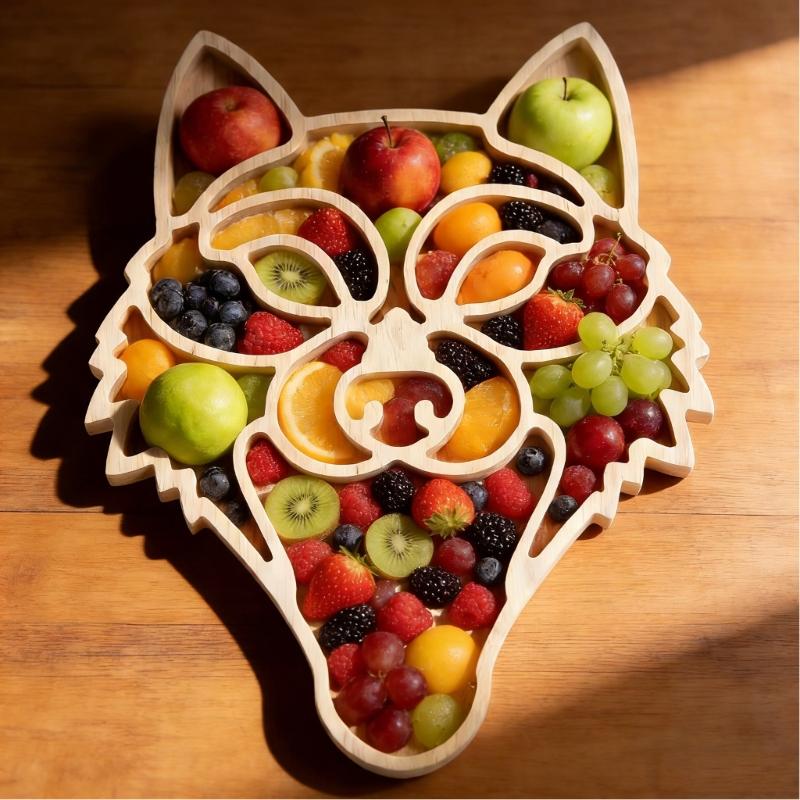 Friendly Wooden Halloween Party Tray Multipurpose Snacks Dish For Cheese Fruits Charcuterie Serving