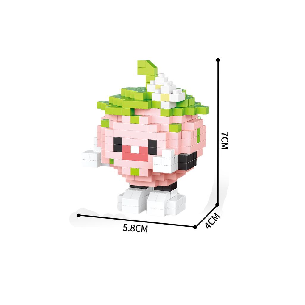 KNWE BUILT Giocattoli con Blocchi da Costruzione Micro Mini Modelli di Frutta a Cartoni Animati - Perfetti per i Bambini per Esplorare la Frutta Giocattolo Puzzle Regalo di Festa per Bambini