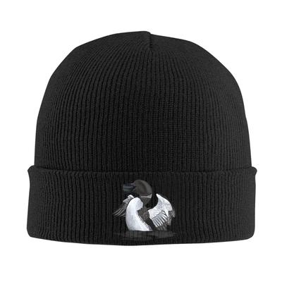 Heated Rivalry Inspired Loon Hockey Puck Knit Hat  Vintage Caps Female Male Gym Beanie Hats Winter Graphic Elastic Bonnet Hats
