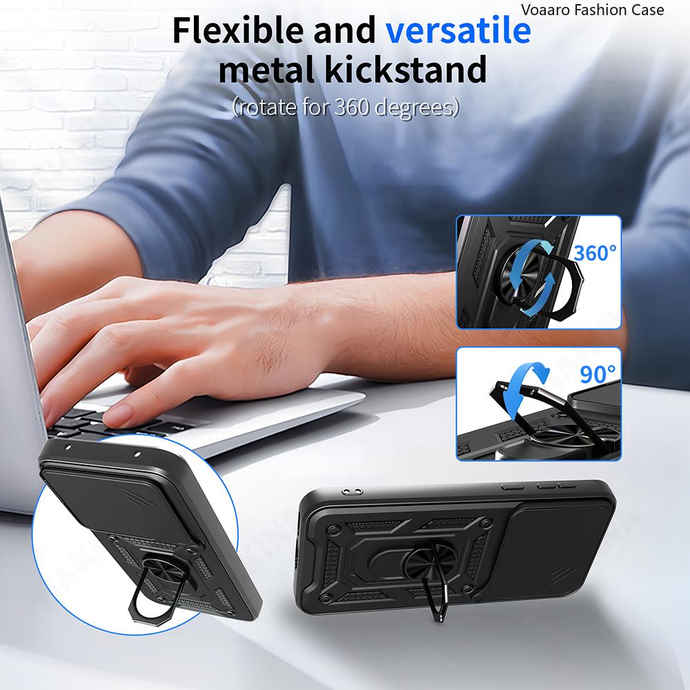Slide Lens Armor Funda for Vivo X200 FE 5G V2503 Case for Vivo S30 Pro Mini 5G V2465A Case Magnetic Ring Stand Holder Cover Capa