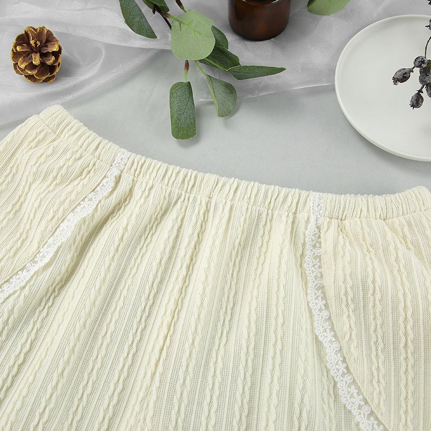 Summer Sexy Skeleton Pajamas Two-piece Lace Lace Camisole Vest Shorts Ladies Homewear