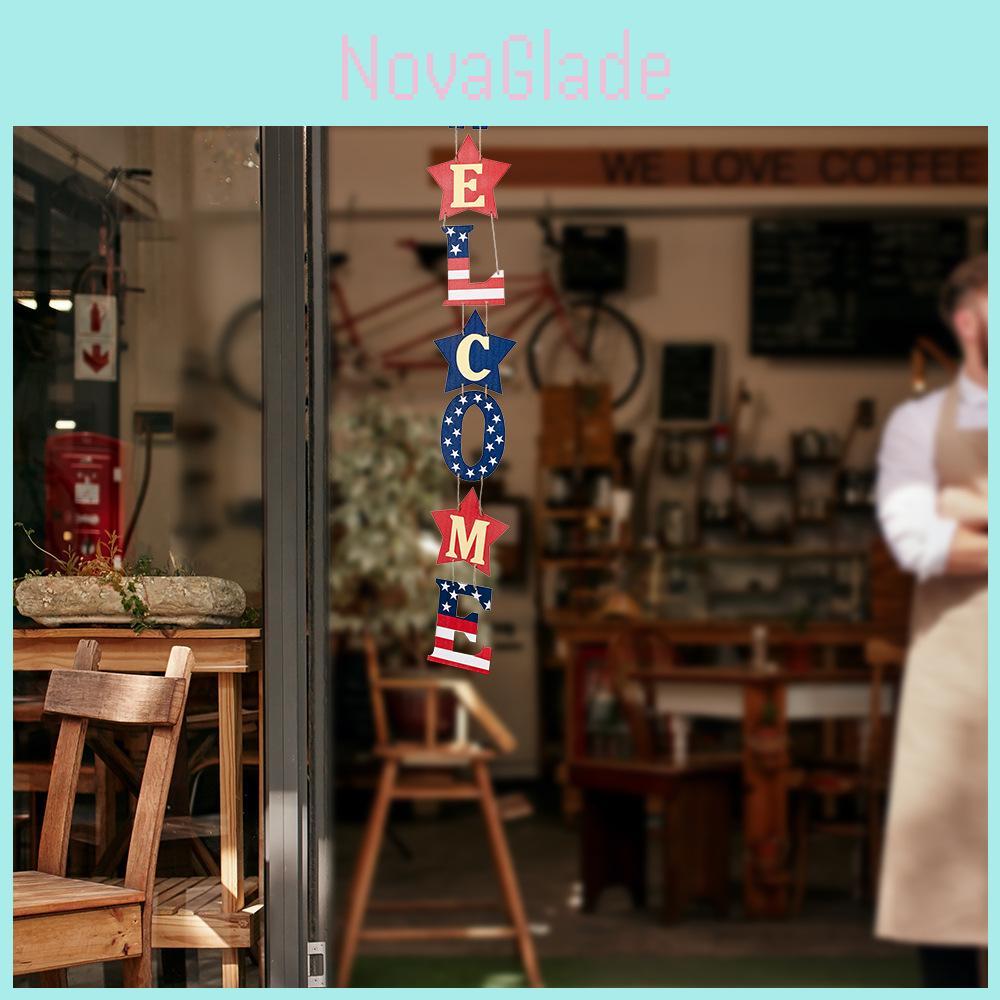 Wooden Independence Day Hanging Decoration Perfect For Home And Hotel Festive Display