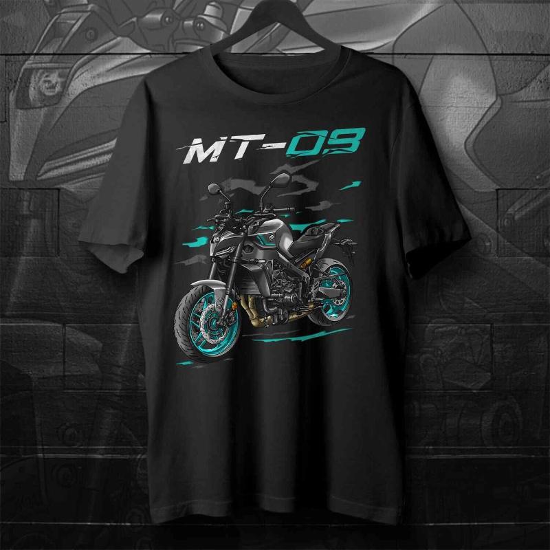 GUOYAN TOP Yamaha MT-09 2024 T-shirt voor Motorrijders Heren Mode Street Korte mouw Dames Katoen Ronde hals Top XL