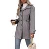 2025 autumn Amazon Europe and the United States foreign trade autumn and winter fashion women's clothing solid color lapel button woolen coat coat